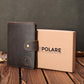 Polare Luxury RFID Blocking Leather Passport Holder Travel Wallet For Men and Women (Dark Brown with AirTag Slot(Snap Version))