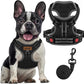 MIDOG No-Pull Dog Harness | Adjustable & Reflective Pet Harness Leash Set for Small Medium Large Dogs Walking, Training| No Choke, Front Clip, Soft Padded Vest with Easy Control Handle - Black, M