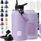 Insulated Water Bottle | Thickened Stainless Steel Vacuum Metal | Portable Sports Half Gallon Large Water Jug for Gym and Hiking with Straw, Carrier Bag, Handle Strap | BPA-Free 64 oz