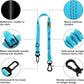 Plutus Pet Dog Seat Belt for Car, Adjustable Dog Car Harness with Carabiner Clip, Reflective Safety Dog Seatbelt Leash with Elastic Bungee, Cyan