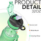 Hyeta 32 oz Water Bottles with Times to Drink and Straw, Motivational Water Bottle with Time Marker, Leakproof, Drinking Sports Water Bottle for Fitness, Gym and Outdoor