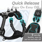 Eagloo Small Dog Harness No Pull, Service Vest with Reflective Strips and Control Handle, Adjustable and Comfortable for Walking, No Choke Pet Harness with 2 Metal Rings, Grey, XS