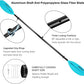 Kayak Paddle 4 Pieces Aluminum Shaft and PP Blade Floating 86.6in/220cm, 90.5inch/230cm Lightweight Oars