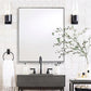 24x32 Inch Black Bathroom Mirror for Wall, Aluminum Frame Rectangle Rectangular Vanity Mirror, Modern Large for Bedroom, Living Room, Horizontal or Vertical