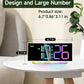 Cadmos Loud Alarm Clocks for Heavy Sleepers,Adults,Kids,Teens,Large Digital Display,7 Color Night Light,Adjustable Volume,Battery Backup,Small Bedside Clocks for Bedrooms (White+Dynamic)
