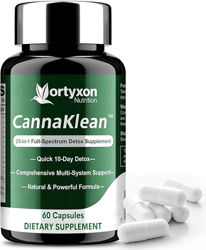 25-in-ONE CannaKlean & Detox Capsules - Natural Detox Cleanse, Natural Herbal Formula for Body Purification, Kidney & Liver (60 Capsules) -1 Pack