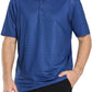 Men's Golf Polo Shirts Short Sleeve Striped Performance Moisture Wicking Dry Fit Golf Shirts for Men