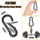 30PCS 3" Black Heavy Duty Spring Snap Hook, M8 5/16" Galvanized Steel Snap Hook Carabiner Quick Link Carabiner Clip, 500LBS Holding Capacity Quick Link Keychain for Swing Hammock Gym Outdoor