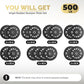 2 Inch Bumper Plates，10-500lbs，Barbell Rubber Olympic Weight Plates Set for Home Gym, Strength Training & Weight Lifting, Multiple Options Colors