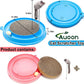 AUOON Cat Scratcher Toy - Cat Scratch Pad with Cat Toy Ball Track and Plush Mouse Toy for Indoor Cats and Kittens (Blue)
