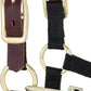 Weaver Equine Breakaway Horse Halter, Supple Leather Crown, Adjustable Chin & Throat Snap Halters for Horses, Equine Tack,Pony Size, Black