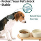 Ceramic Elevated Dog Bowls, Food and Water Bowls for Dogs, Puppy, Raised Dog Dish, Pet Feeder(6inch, 2 x Beige + Stand)