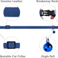 Breakaway Cat Collar Leather with Removable Bell - 13 Colors Available - Soft Adjustable Girl Boy Safety Lightweight Pet Kitten Collars Pink Brown Blue Green Red Orange Black (Blue)