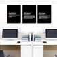 Inspirational Canvas Painting Wall Art -EPHANY ART - Mindset Quotes Prints, Motivational Wall Art Success Framed Entrepreneur Poster Positive Quotes Wall Poster for Home Office Workplace (M-3pcs,24x36inchx3pcs)