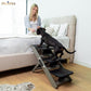 Dog Steps for Bed & Couch 2-in-1 Dog Stairs/Ramp - Height Adjustable Dog Ramp for Couch 7” - 20” - Pet Stairs, Dog Stairs for Small Dogs - Easy to Move Pet Steps with Landing Platform, Gray