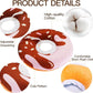 Cat Cone Collar Soft, Cute Cat Donut Collar After Surgery, Adjustable Kitten Recovery Cones to Stop Licking, Lightweight Neck Elizabethan Collars for Cats Kittens (Chocolate, Small)