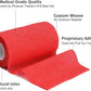 TOBWOLF 12PCS Self Adhesive Bandage, 4" x5yd / 10cmx4.5m Elastic Cohesive Bandage Wrap, Breathable Sports Tape, Medical Sport Wrap for Wrist, Ankle, Knee, Leg, Sprains & Swelling - Red