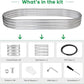 JERIA 2 Pcs 8×4×1ft Oval Raised Garden Bed,Galvanized Raised Garden Bed Kit Outdoor Metal Gardening Planter Box for Vegetable, Fruits, Flower，Herbs