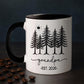 Grandpa EST 2026 Accent Coffee Mug, Personalized Grandpa Mug Gift For Soon To Be Grandfather Pawpaw, Customized Name Grandad White Cup 11 15 Oz, New Grandfather Pregnancy Announcement Ceramic Cup