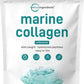 Micro Ingredients Marine Collagen Peptides Powder, 1 lb | Type I Marine Collagen + Natural Protein | Wild-Caught Fish Source | Unflavored | Supports Hair, Skin & Joint Health | Pescatarian, Non-GMO