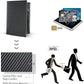 Polare Luxury RFID Blocking Leather Passport Holder Travel Wallet For Men and Women (Carbon Black)