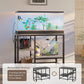 40-50 Gallon Fish Tank Stand with Charging Station, 36x19 Metal Aquarium Stand with 3-Tiers Adjustable Storage Shelves, 6-Legs Reptile Terrarium Stand, 660 LBs
