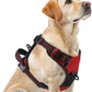 PUPTECK No Pull Dog Harness for Large, Adjustable Reflective Dog Harness with Handle Easy Control, Comfortable Soft Padded Pet Vest Harness for Large Dogs, Red L