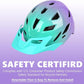 Kids Bike Helmet,Bavilk Kids Boys Girls Bike Helmets with LED Light Detachable Visor Children Youth Teen Multi-Sport for Skating Cycling Scooter Skateboard Adjustable & Lightweight 19.7"-22.4"