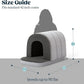 Orthopedic Dog Bed House - Dog House Indoor with Egg-Crate Foam - Tent Bed with Waterproof Lining & Nonskid Bottom, Ideal for Extra Large Breeds & Fits 42-Inch Crate - 41"x27", Charcoal