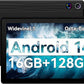 Tablet, Android Tablet 10.95",16GB RAM 128GB ROM 1TB Expansion, Octa-Core, Android 14, 1280x800 FHD, Dual Camera, WiFi6, BT5.3, 6800mAh Battery