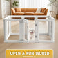 Dog Playpen, Clear Acrylic Plastic Puppy Playpen Indoor, Pet Pen for Puppy Cat Bunny, Transparent Easy Assemble Foldable Whelping Box for Dogs, Puppy Playpen with Gate (23.6" Height, 10PCS)