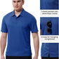 TBMPOY Men's Polo Shirts with Pocket Short Sleeve Quick Dry Casual Sports Outdoor Golf Shirt