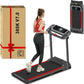 Portable Treadmill with Handle, 3.0HP Walking Pad Treadmill, Electric Compact Treadmills,Treadmills for Home Small Space with 12 Preset Programs, Walking Pad with Handle,300 LBS Capacity(Black Red)