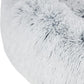 Best Pet Supplies Round Donut Dog Bed with Plush Faux Fur Fabric, Calming, Anti-Anxiety Cushion for Indoor Pets, Slip-Resistant Base, Soft Ergonomic Support - Light Warm Gray, 24x24x7''