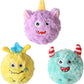 DKING 3Pack Squeaky Dog Balls,2 in1 Funny Puppy Ball Toys,Birthday Dog Toy for Small Medium Dogs (Monster Ball)