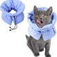 Cat Recovery Collar, Soft Adjustable Cat Cone Alternative, Lightweight Waterproof Fasteners Collars for Cats Kittens Puppies, After Surgery Stop Licking and Daily Use (Blue, M(Neck7.9-13.8"))