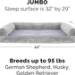 Furhaven Cooling Gel Dog Bed for Large Dogs w/ Removable Bolsters & Washable Cover, For Dogs Up to 95 lbs - Faux Fur & Velvet Sofa - Smoke Gray, Jumbo/XL