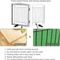 ZJSF Freestanding Dog Fence Indoor, Foldable Dog Gate for Doorways, Stairs or Hallways, Sturdy Wood Extra Wide Pet Gate with Support Feet for The House, White, 32 "Height-2 Panels