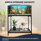 tongmo 40 Gallon Fish Tank Stand, 2 Stands Metal Aquarium Stand, Aquarium Turtle Tank (40 Gallon-Black)