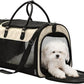 PET MARVEL Cat Carrier Soft Sided Large for Pet Dogs up to 25 Lbs, Airline Approved Mesh Pet Travel Bag, Breathable Bite-Resistant Fabric with Removable Washable Mat