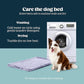Stoutwool Indestructible Dog Bed - Fluffy Chew Proof Dog Crate Pad - Tough Kennel Pad for Aggressive Chewers - Washable, Ideal for Medium Breeds & Fits 30-Inch Crate - 29"x18", Jacaranda