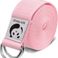 Slim Panda Yoga Strap for Stretching,Cotton Yoga Strap with Adjustable D-Ring Buckle,Non-Elastic Yoga Belt for Pilates,Gym Workouts,Physical Therapy,Improve Flexibility
