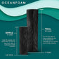Oceanfoam Tidal Roller - Black & Charcoal Marbled - Muscle Massage Foam Roller for Back Pain & Stretching - Firm and Ergonomic Wide Wave Textured - Yoga, Athletics, & Wellness - Full Size, 20" x 5"