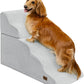 Dog Step for Bed, Dog Stair 5-Step 35D Pet Stair 22.8" H for High Bed or Sofa Non-Slip Balanced Pet Step Indoor, Light Grey