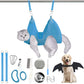 JIURUN Cat Grooming Hammock for Nail Trimming, Dog Grooming Hammock(S),Trimmer, Nail File, Pet Comb Bat Costume Wings for Cats Dogs