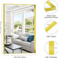 Gold Bathroom Mirror, 36x55 Inch Rectangular Deep Frame Mirror, Large Wall Mounted Bathroom Vanity Mirror Over Sink for Bedroom,Restroom, Living Room, Hangs Vertically or Horizontally