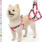 PUPTECK No Pull Dog Harness Soft Adjustable Basic Nylon Step in Puppy Vest Outdoor Walking with ID Tag, Fuchsia Daisy, M