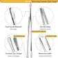JETKONG 2 Pcs 16-Inch Kitchen Tweezers Extra Long Tweezer Tongs, Heavy Duty Stainless Steel Cooking Tweezers (Silver)