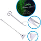 Aquarium Aquascaping Tool, Long Tweezers Scissors Spatula, 4 in 1 Stainless Steel Aquatic Plants Set for Fish Starter Kits, Aquariums Tank and Terrarium