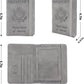 Melsbrinna RFID Passport Holder for Travel, Unisex Adults, Grey, PU Leather, RFID Protected, Passport Cover